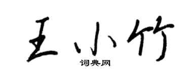 王正良王小竹行书个性签名怎么写