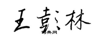 王正良王彭林行书个性签名怎么写