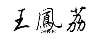 王正良王凤荔行书个性签名怎么写