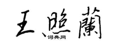 王正良王照兰行书个性签名怎么写