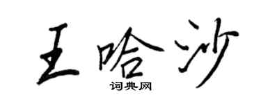 王正良王哈沙行书个性签名怎么写