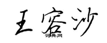 王正良王容沙行书个性签名怎么写
