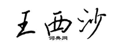 王正良王西沙行书个性签名怎么写