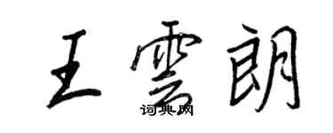 王正良王云朗行书个性签名怎么写
