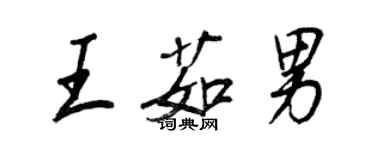 王正良王茹男行书个性签名怎么写