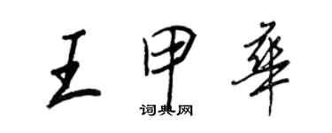 王正良王甲华行书个性签名怎么写