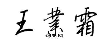 王正良王业霜行书个性签名怎么写