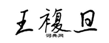 王正良王复旦行书个性签名怎么写