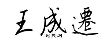 王正良王成迁行书个性签名怎么写