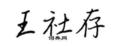王正良王社存行书个性签名怎么写