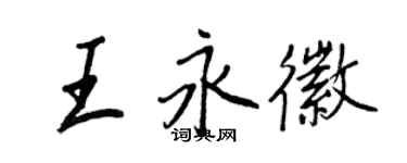 王正良王永徽行书个性签名怎么写