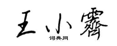 王正良王小霁行书个性签名怎么写