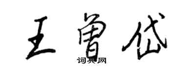 王正良王曾岱行书个性签名怎么写