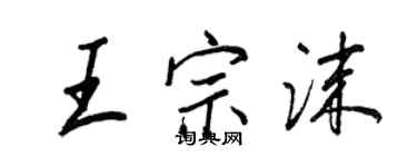 王正良王宗沫行书个性签名怎么写