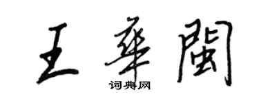 王正良王华闽行书个性签名怎么写