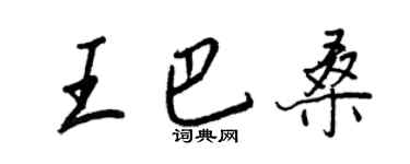王正良王巴桑行书个性签名怎么写