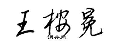 王正良王桉冕行书个性签名怎么写