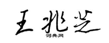 王正良王兆芝行书个性签名怎么写