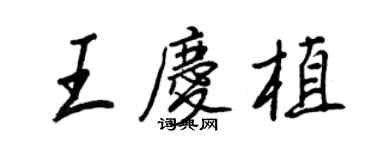 王正良王庆植行书个性签名怎么写