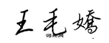 王正良王毛娇行书个性签名怎么写