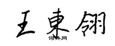 王正良王东翎行书个性签名怎么写