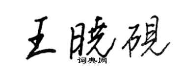 王正良王晓砚行书个性签名怎么写
