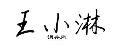 王正良王小淋行书个性签名怎么写