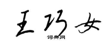 王正良王巧女行书个性签名怎么写