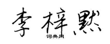 王正良李梓默行书个性签名怎么写