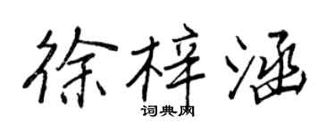 王正良徐梓涵行书个性签名怎么写