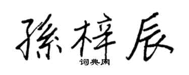 王正良孙梓辰行书个性签名怎么写