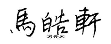王正良马皓轩行书个性签名怎么写