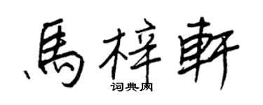 王正良马梓轩行书个性签名怎么写