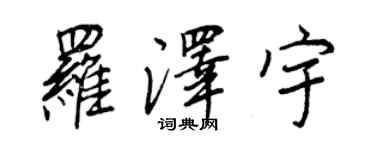 王正良罗泽宇行书个性签名怎么写