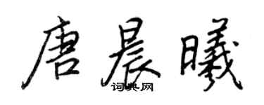 王正良唐晨曦行书个性签名怎么写