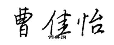 王正良曹佳怡行书个性签名怎么写