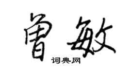 王正良曾敏行书个性签名怎么写