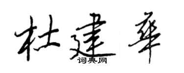 王正良杜建华行书个性签名怎么写