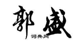 胡问遂郭盛行书个性签名怎么写