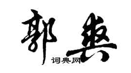 胡问遂郭爽行书个性签名怎么写