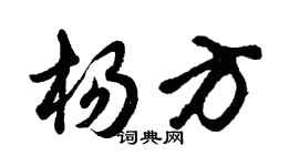 胡问遂杨方行书个性签名怎么写