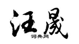 胡问遂汪晟行书个性签名怎么写