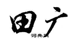 胡问遂田广行书个性签名怎么写