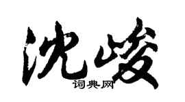 胡问遂沈峻行书个性签名怎么写