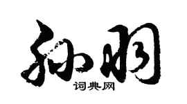 胡问遂孙羽行书个性签名怎么写