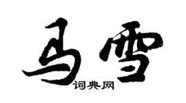 胡问遂马雪行书个性签名怎么写