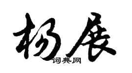 胡问遂杨展行书个性签名怎么写