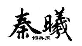 胡问遂秦曦行书个性签名怎么写