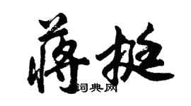 胡问遂蒋挺行书个性签名怎么写