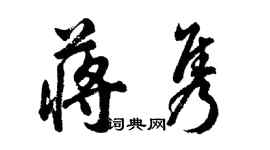 胡问遂蒋隽行书个性签名怎么写